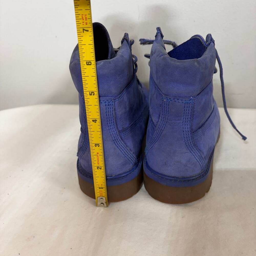 Timberland Boots Blue Suede Leather Womens Lace Up Primaloft 200 Gram School 6.5 - Picture 8 of 13